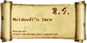 Moldován Imre névjegykártya