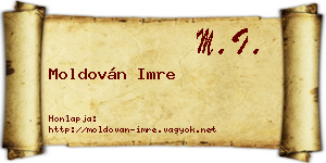 Moldován Imre névjegykártya
